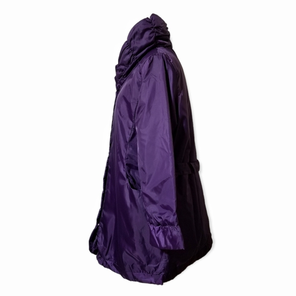 Purple Belted Jacket Woman's Size L - Picture 3 of 14